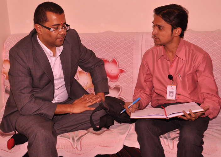 Three Idot's fame and reknowned writer Chetan Bhagat during an interaction.